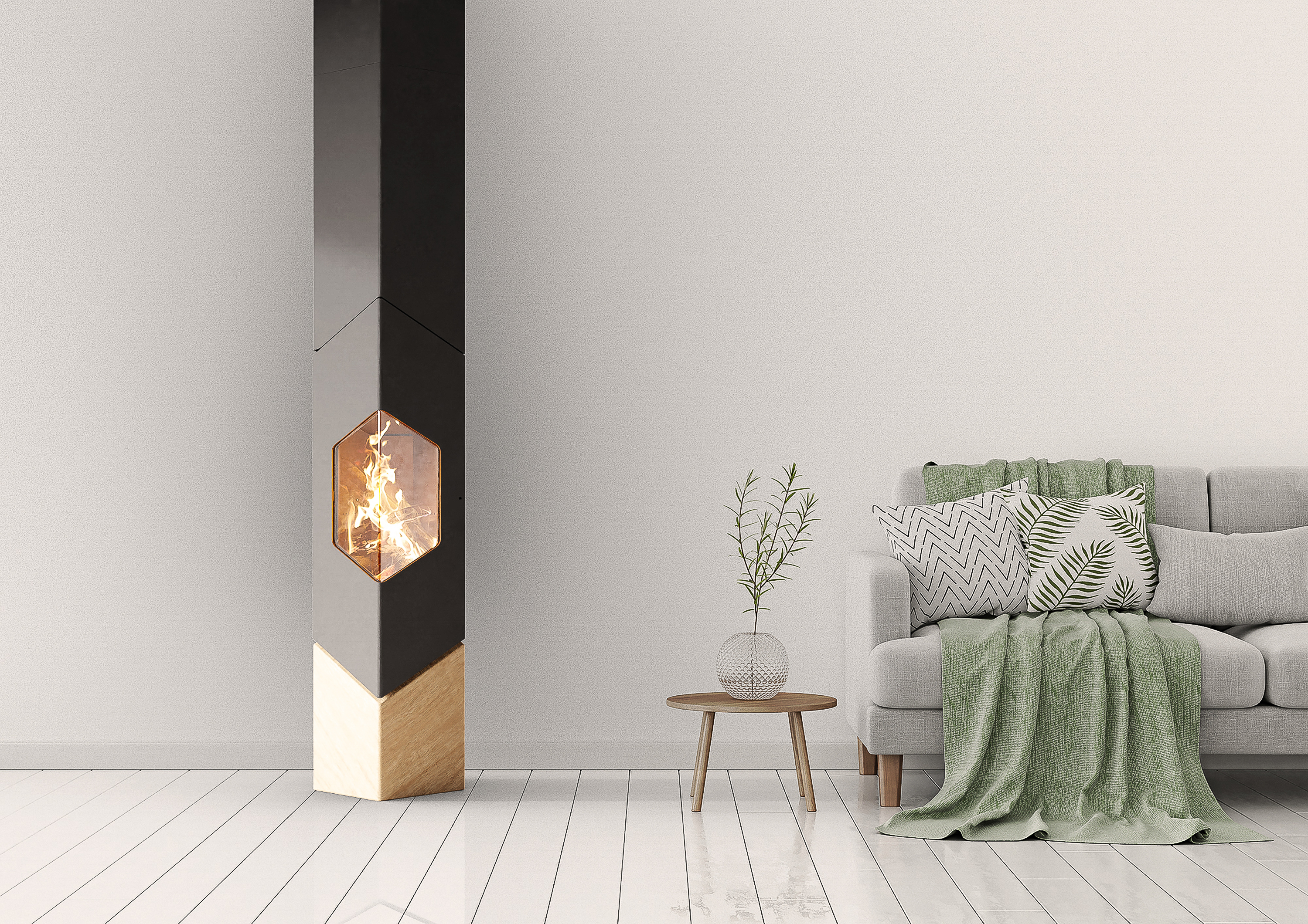 Cheminée contemporaine