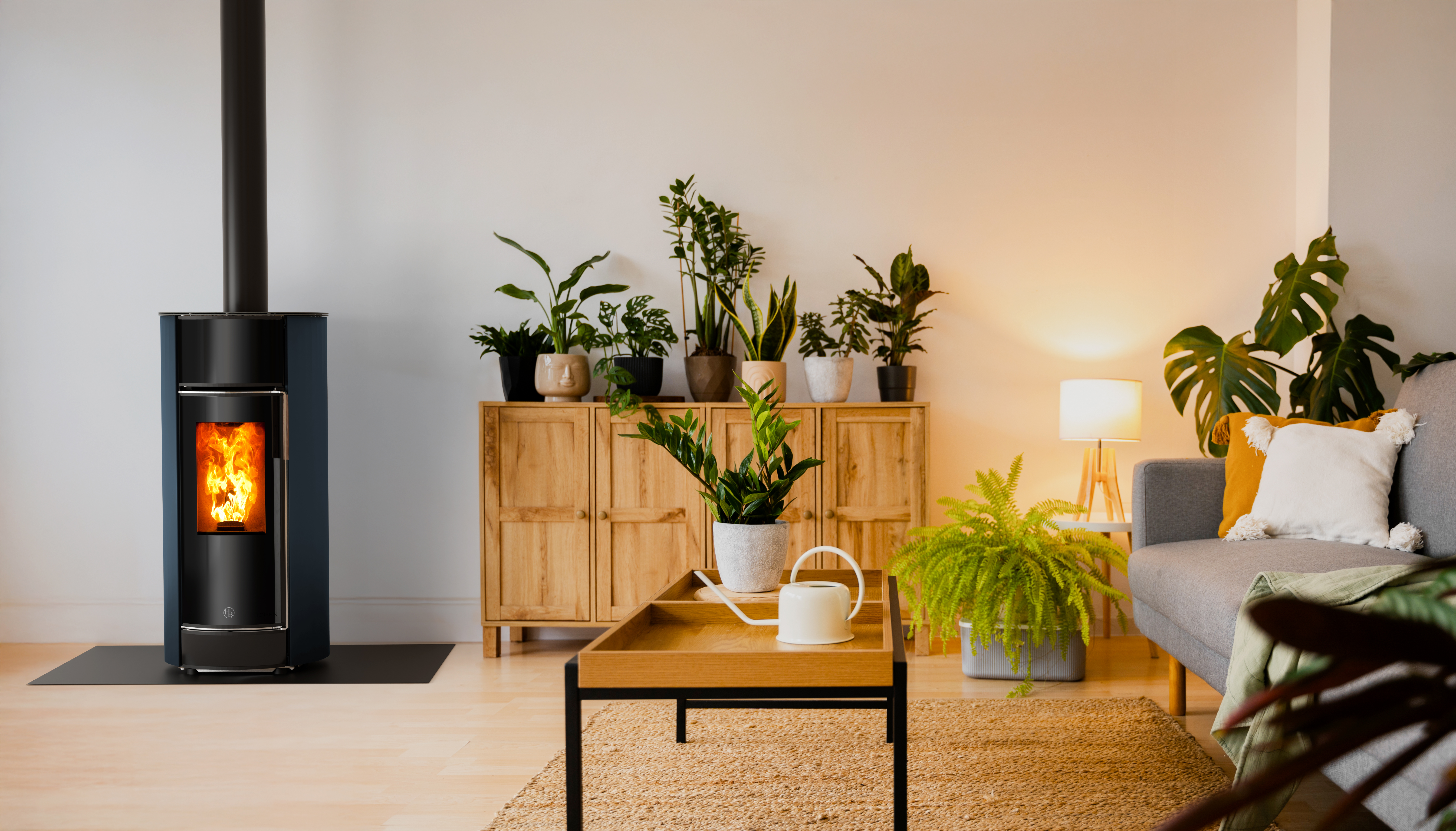 Poêle à granulés design